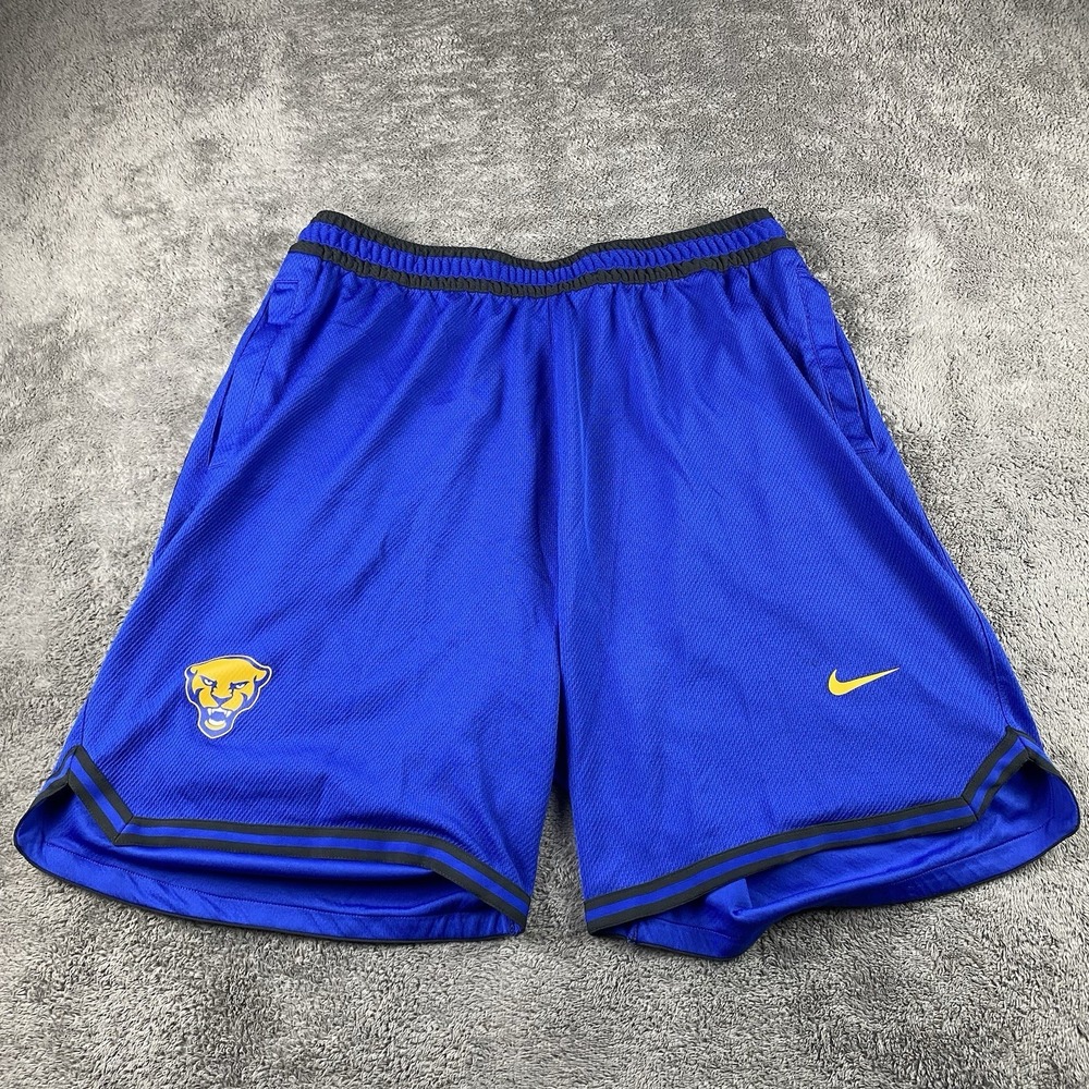 Nike Pitt University Athletic Shorts Drawstring Mens XL Blue